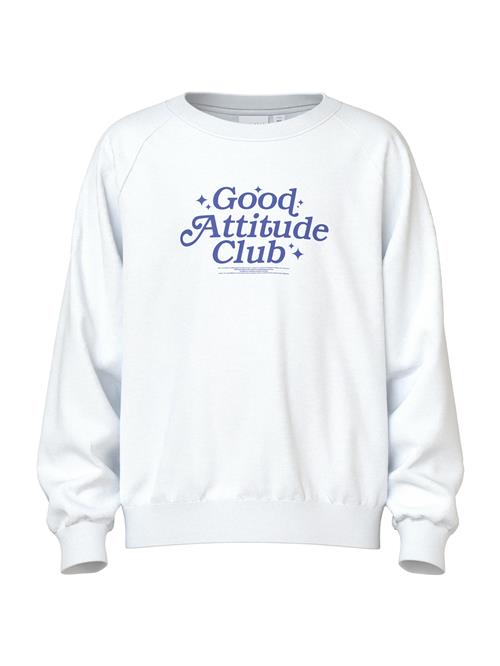 NAME IT Sweatshirt 'NKFVEDA'  blå / hvid