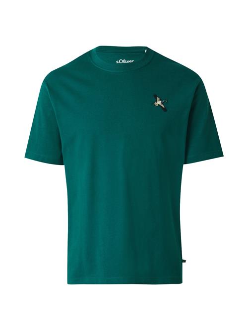 s.Oliver Bluser & t-shirts  mørkegrøn / sort / offwhite