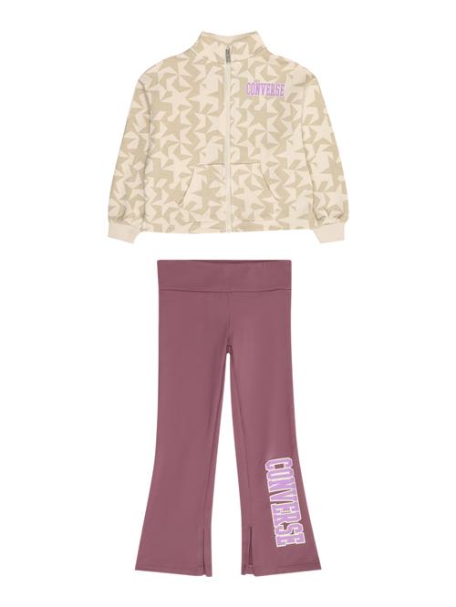 CONVERSE Joggingdragt  beige / lysebeige / cyclam / neonlilla