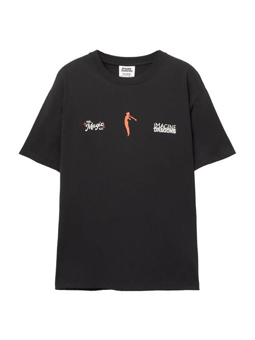 Pull&Bear Bluser & t-shirts 'IMAGINE DRAGONS'  antracit / orange / hvid