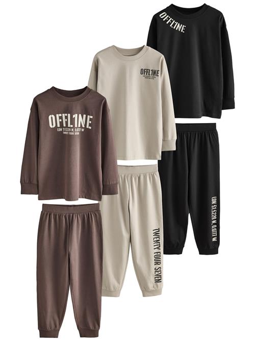 Next Nattøj  brun / sort / uldhvid