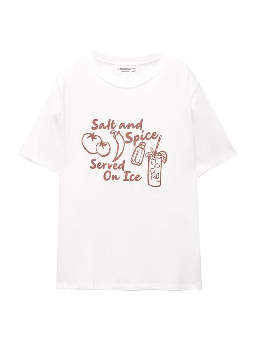 Pull&Bear Shirts  cranberry / hvid