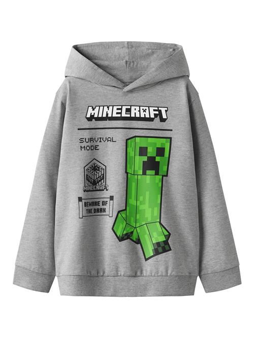 TWO SOON Sweatshirt 'Minecraft'  grå / grøn / sort / hvid