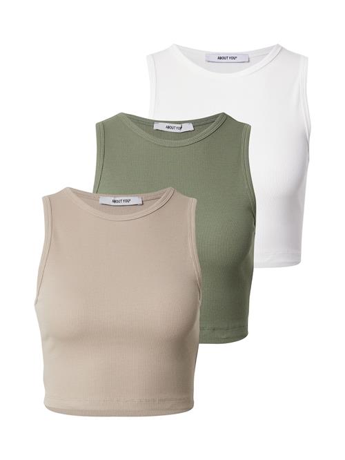 ABOUT YOU Overdel 'Dinah'  beige / khaki / hvid