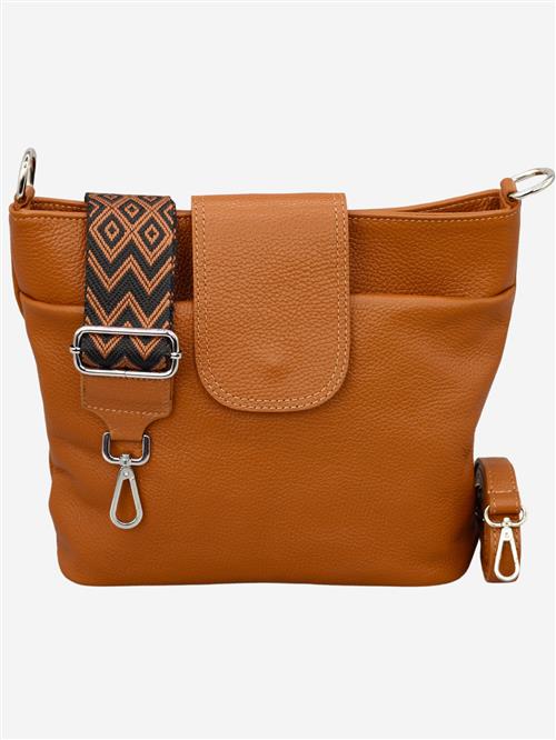 Adel Bags Skuldertaske 'Sara'  cognac