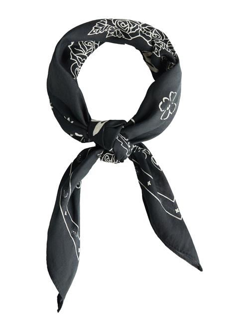 Bershka Tørklæde  sort / naturhvid