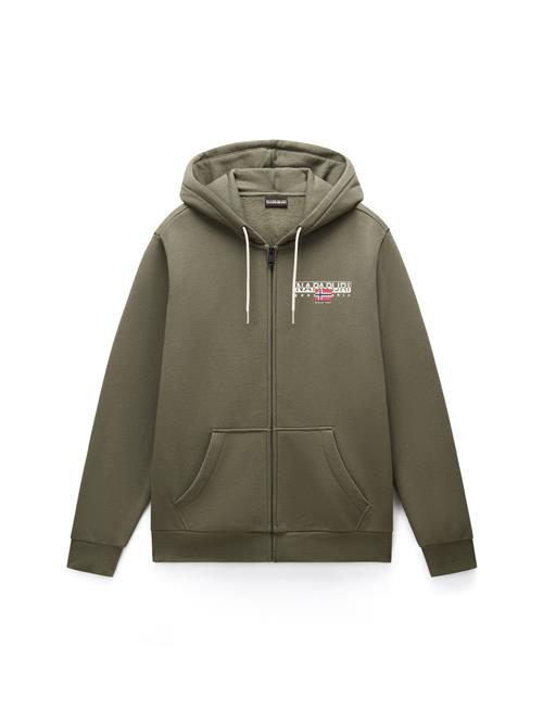 NAPAPIJRI Sweatjakke 'B-Aylmer'  oliven / hvid