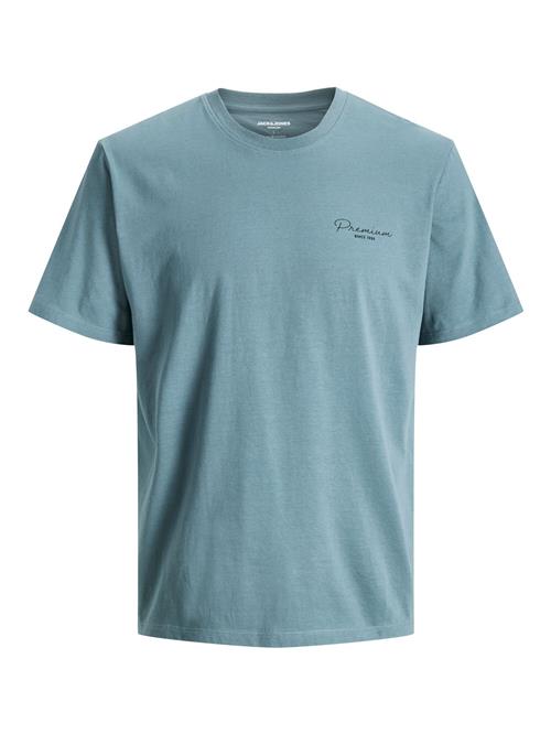 JACK & JONES Bluser & t-shirts  cyanblå / sort