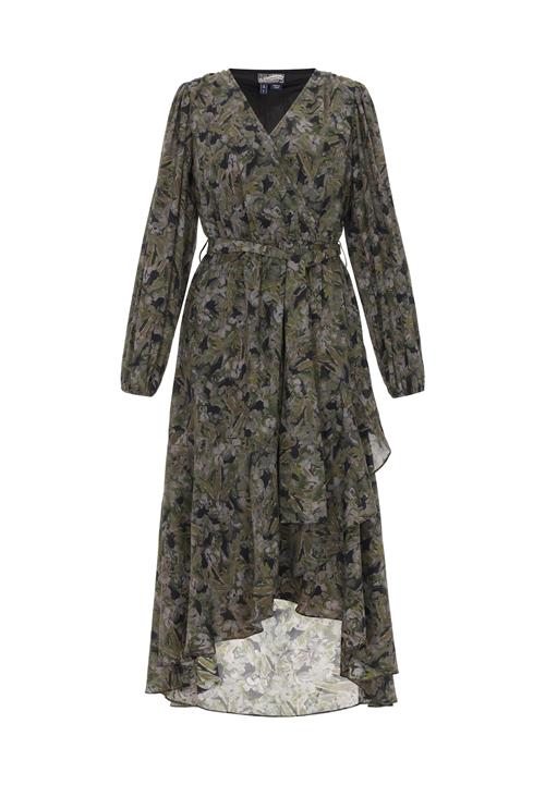 DreiMaster Vintage Kjole  grå / grøn / oliven / sort