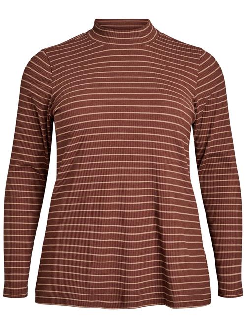 Zizzi Shirts 'MSIBINE'  cognac / mokka