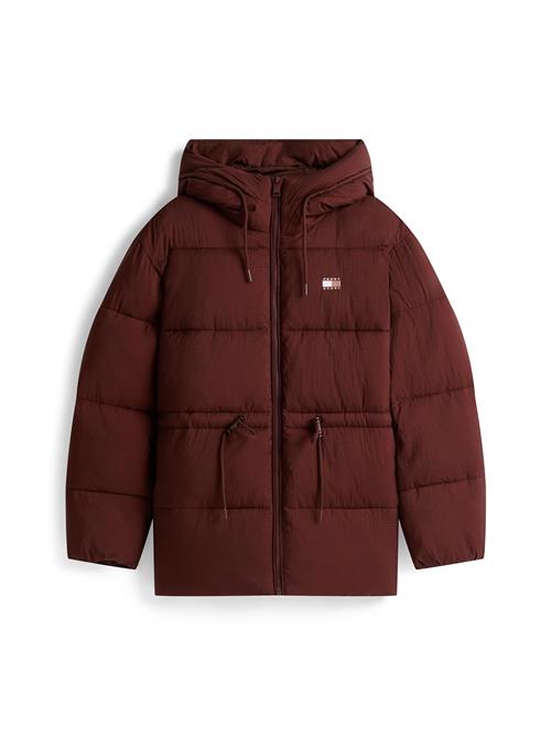 Tommy Jeans Vinterjakke  rustbrun / rød / hvid