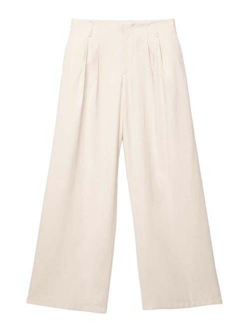 Pull&Bear Bukser med lægfolder  sand