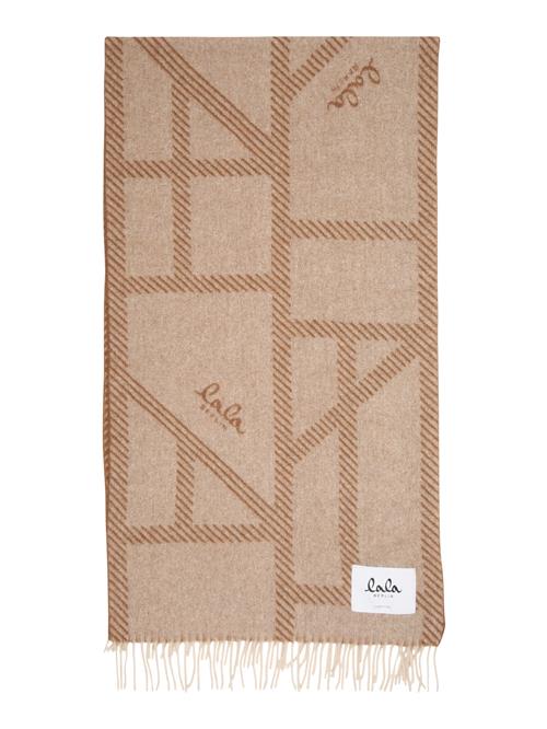 Lala Berlin Sjal 'Svea'  beige / lysebrun / hvid