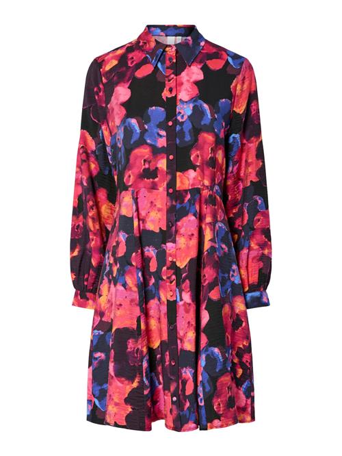 YAS Blusekjole 'YASKAYA'  navy / gul / gammelrosa / sort