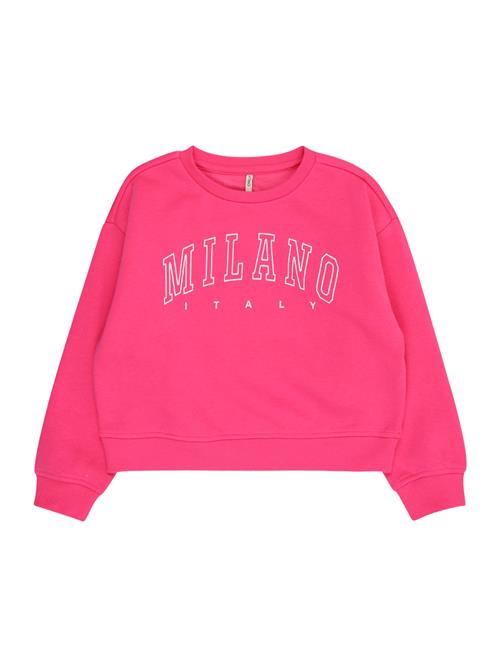 Only Mini Sweatshirt  magenta / hvid