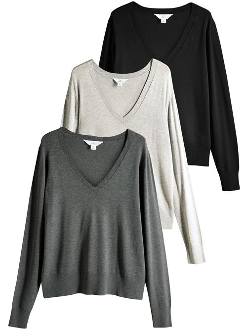 The Set Pullover  lysegrå / mørkegrå / sort