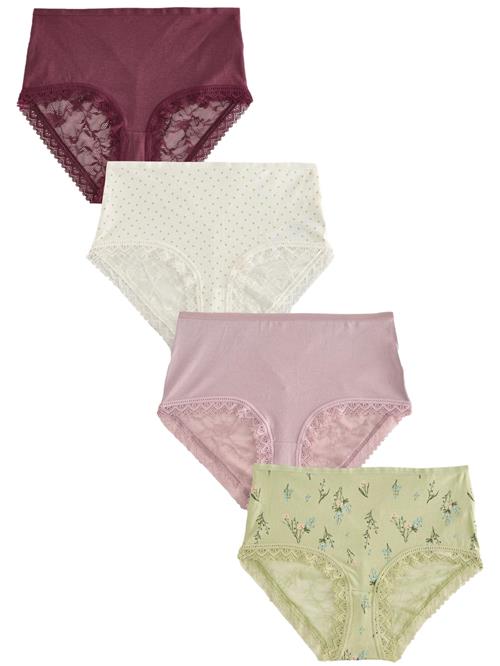 Next Panty  lysegrøn / lysviolet / vinrød / naturhvid