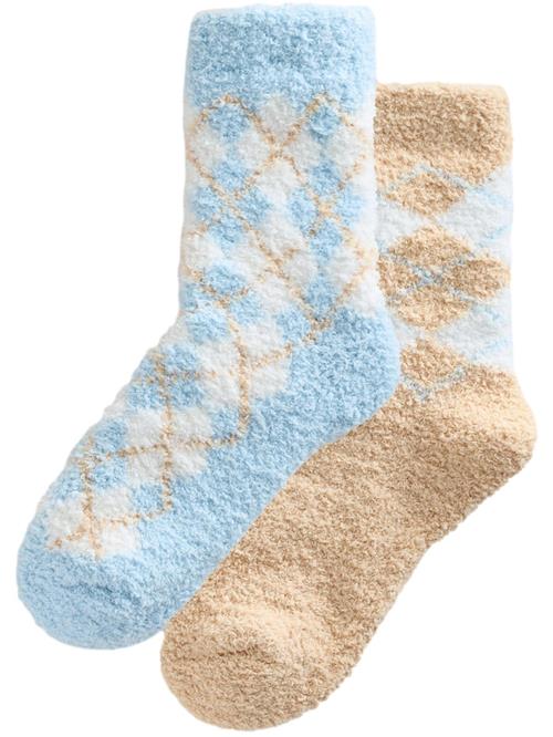 Next Sokker  camel / ecru / lyseblå