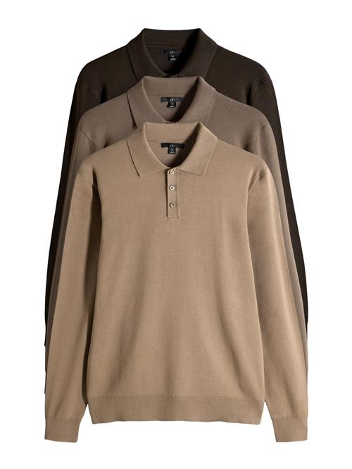The Set Pullover  choko / cappuccino / lysebrun