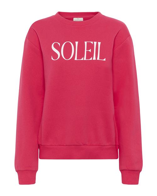 Kaffe Sweatshirt 'Anne'  magenta / hvid