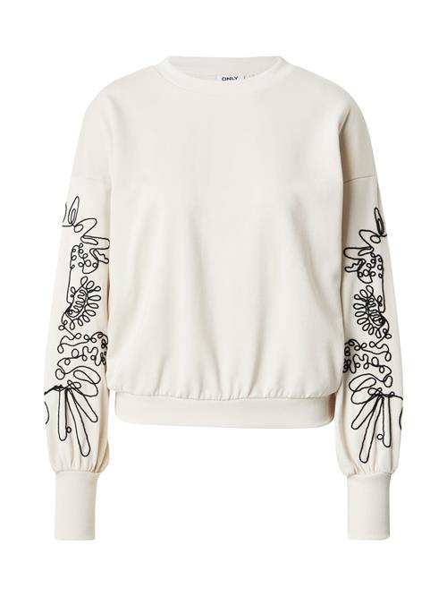 ONLY Sweatshirt 'BROOKE'  beige / sort