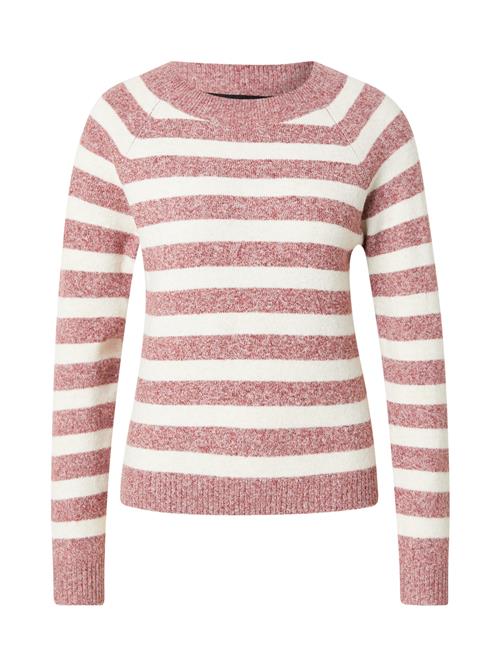 VERO MODA Pullover 'VMDoffy'  rødmeleret / hvid