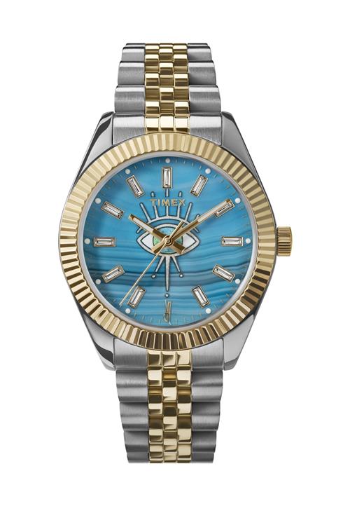 TIMEX Analogt ur 'Jacquie Aiche'  himmelblå / guld / sølv