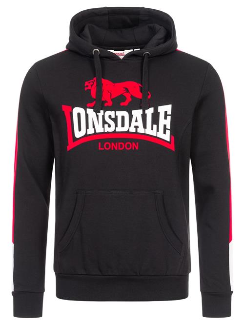 LONSDALE Sweatshirt 'Langwell'  rød / sort / hvid