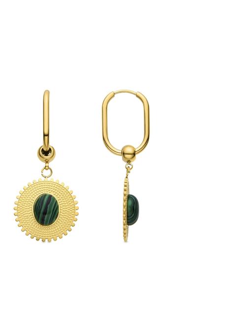 Luxenter Øreringe 'Elknu'  grøn