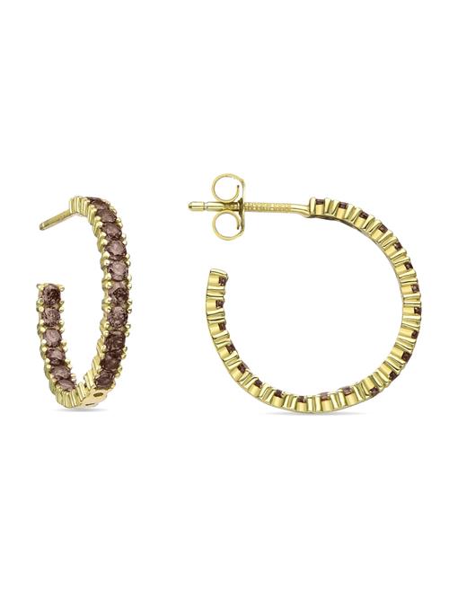 Luxenter Øreringe 'Iotha'  brun / guld