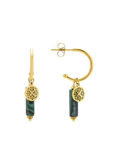 Luxenter Øreringe 'Nadu'  grøn