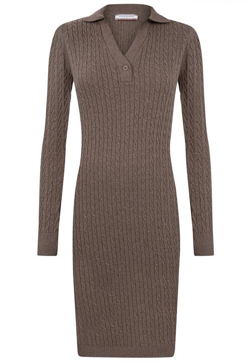 Felix Hardy Strikkjole  brun