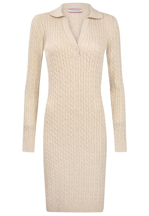 Felix Hardy Strikkjole  beige