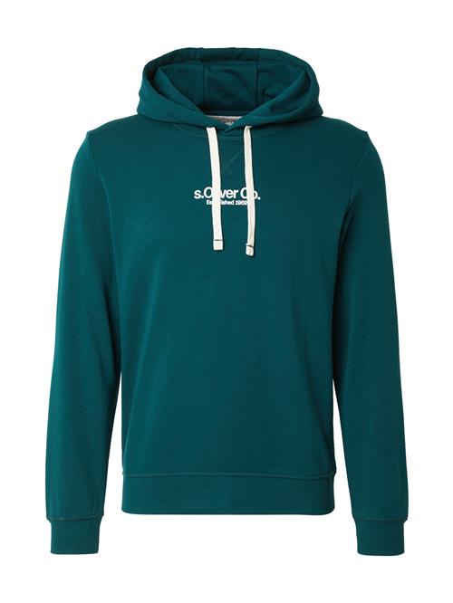 s.Oliver Sweatshirt  smaragd / hvid