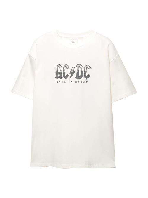 Pull&Bear Bluser & t-shirts 'AC/DC'  mørkegrå / hvid