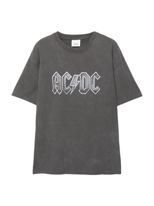 Pull&Bear Bluser & t-shirts 'AC/DC'  grå / hvid