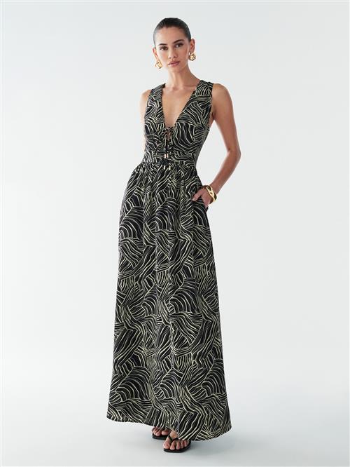 BWLDR Kjole 'Amber'  oliven / sort