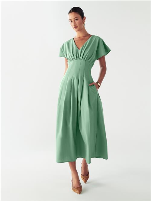 Willa Kjole 'JUNE MIDI DRESS'  grøn