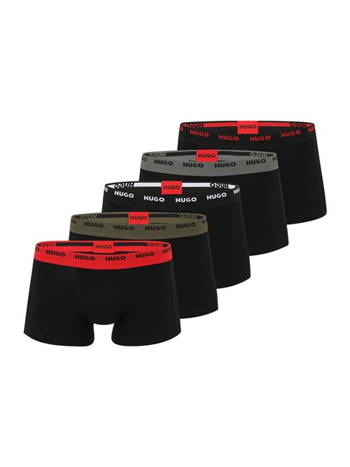 HUGO Boksershorts  mørkegrå / oliven / rød / sort