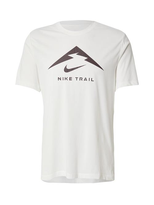 NIKE Funktionsskjorte 'TRAIL'  mørkebrun / hvid