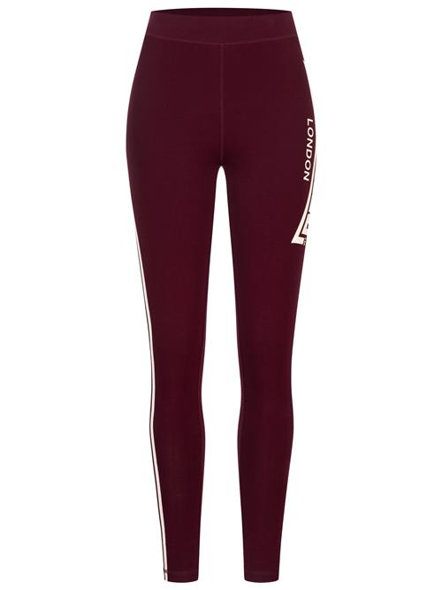 LONSDALE Sportsbukser 'Lowstoft'  vinrød / hvid