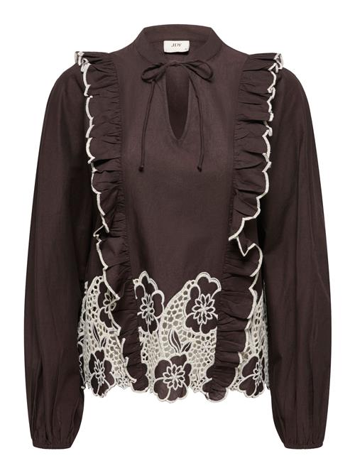 JDY Bluse 'JDYHolly'  choko / hvid