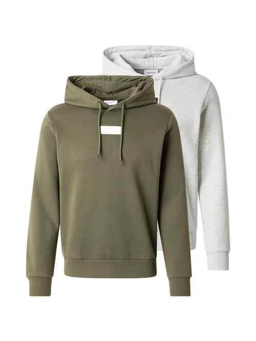 JACK & JONES Sweatshirt 'JJPan'  mørkeblå / mørkegrøn / rød / hvid-meleret
