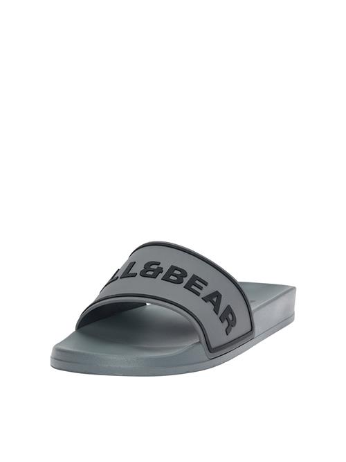 Pull&Bear Pantoletter  grå / sort