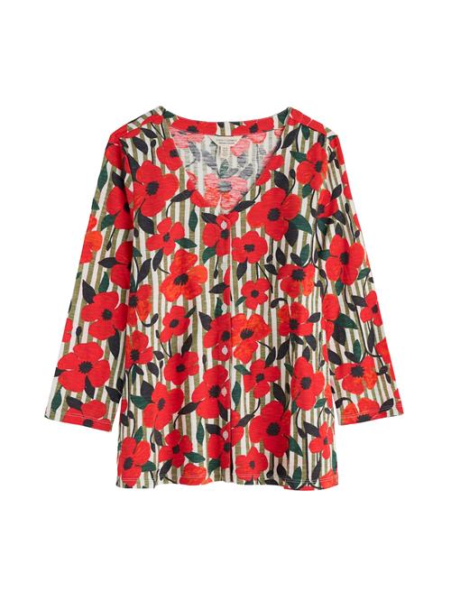 Seasalt Cornwall Bluse  grøn / rød / hvid