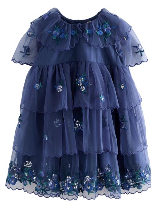 Next Kjole  mørkeblå / smaragd / sølv