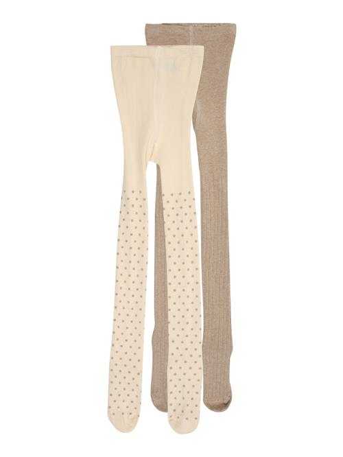 MINYMO Strømpebukser  creme / brun-meleret