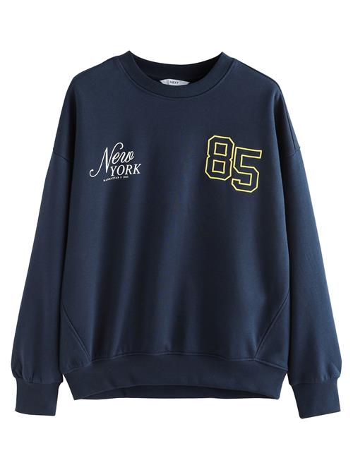 Next Sweatshirt 'New York City'  navy / gul / hvid