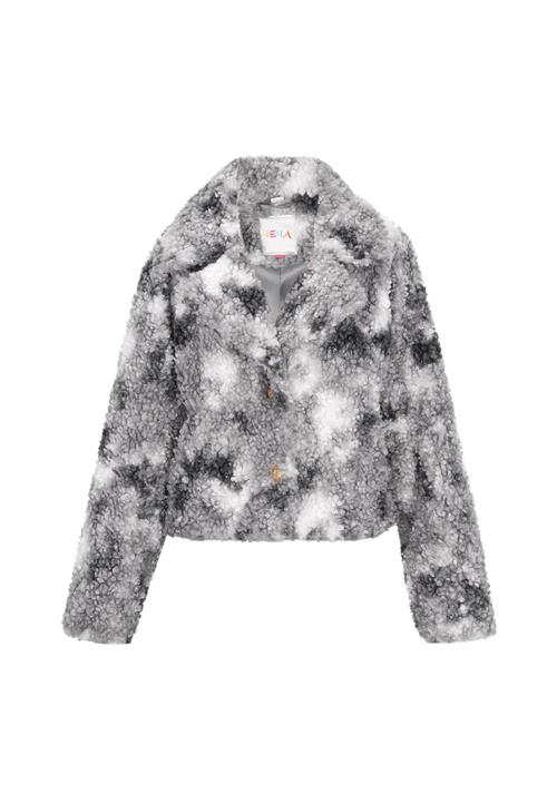 IZIA Overgangsjakke 'Fashion Look'  grå / mørkegrå / hvid