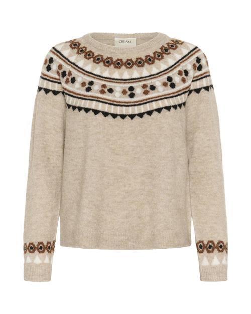 Cream Pullover 'CRCherrie'  beige-meleret / brun / sort / hvid